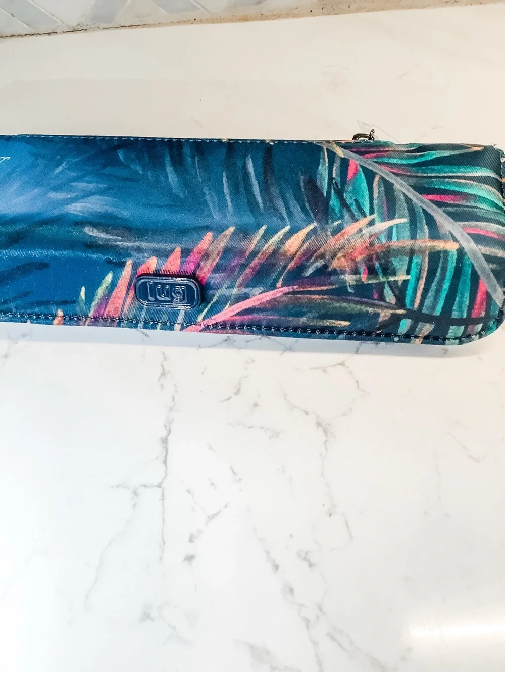NWT lug Choo Choo pill case in Blue Tropical Print